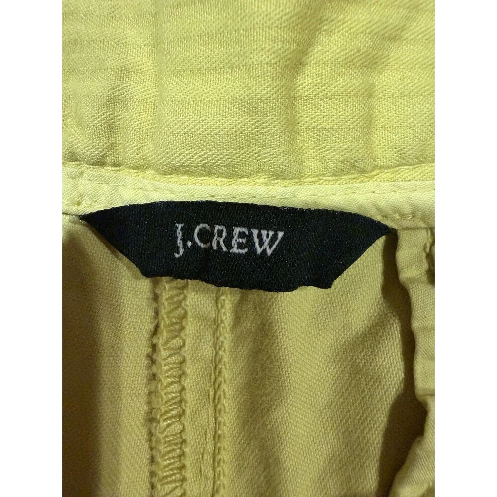 J Crew Boyfriend Chino Shorts Green Zip Fly Low Rise Slash Pockets 28